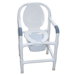 PVC Bedside Commode Chair with 10 Quart Pail